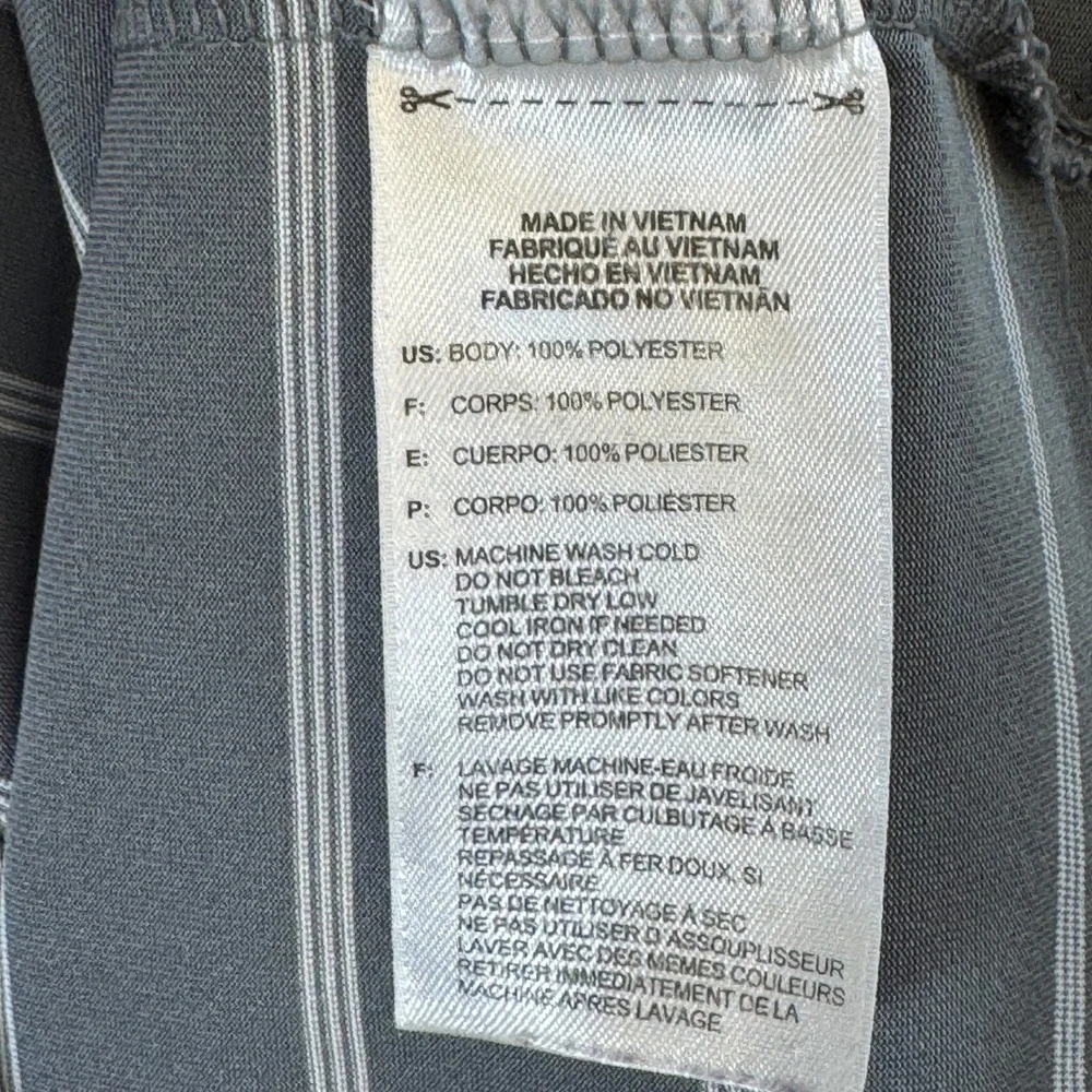 Adidas‎ Puremotion Mens XL Gray Stripe Golf Polo Shirt Performance Athletic